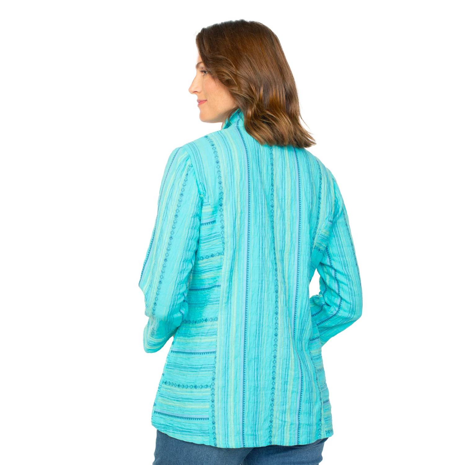 Habitat - Boho Seamed Shirt - blue - button - down - shirts - clothing