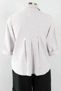 Habitat - Collared Buttoned Linen Top - button - down - shirts - clothing - grey