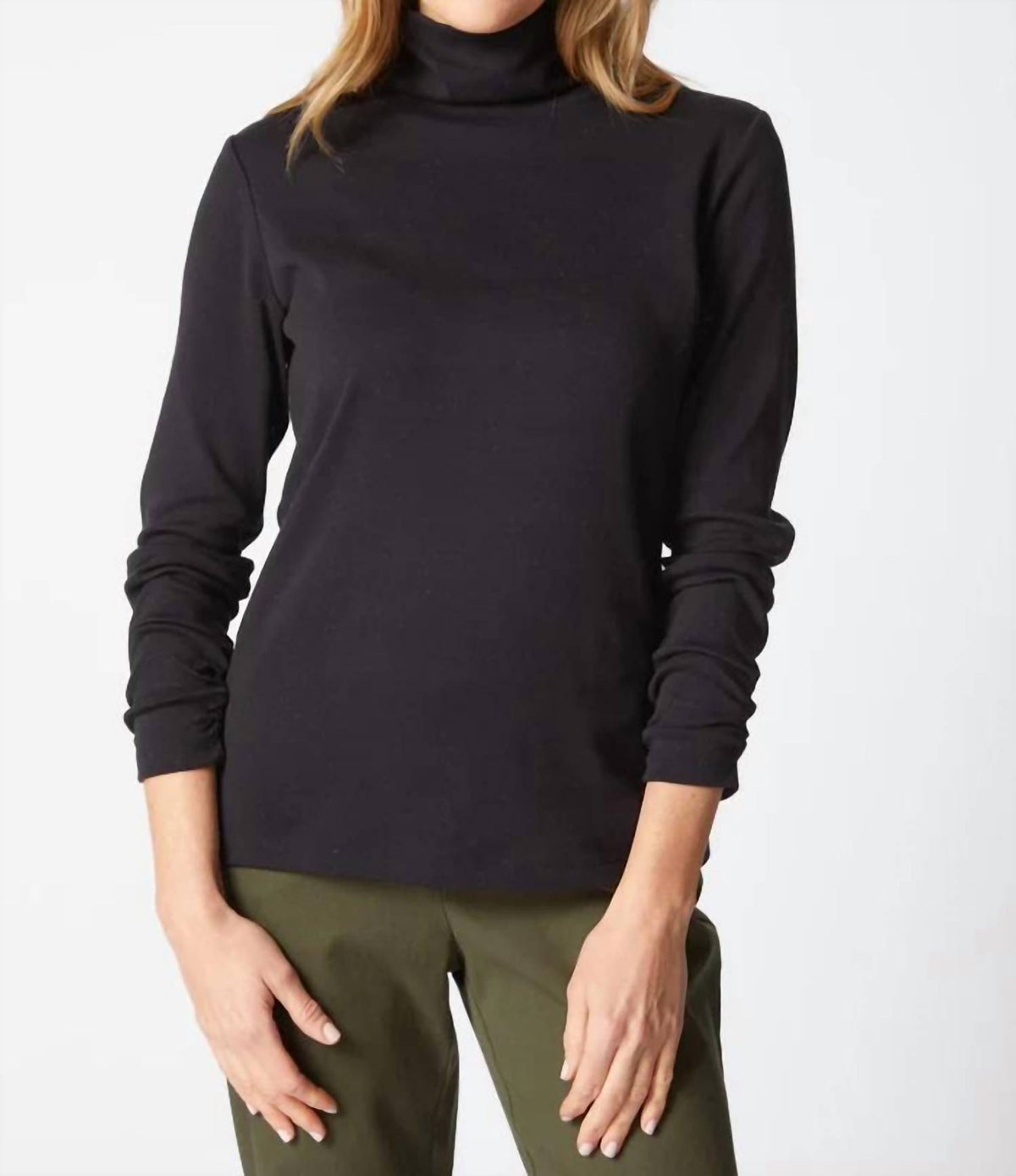 Habitat - Cozy Ribbed Ruched Turtleneck Sweater