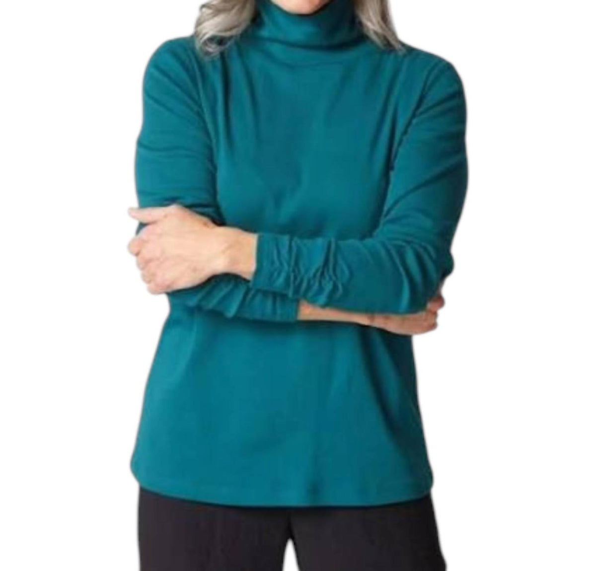 Habitat - Cozy Ribbed Ruched Turtleneck Sweater