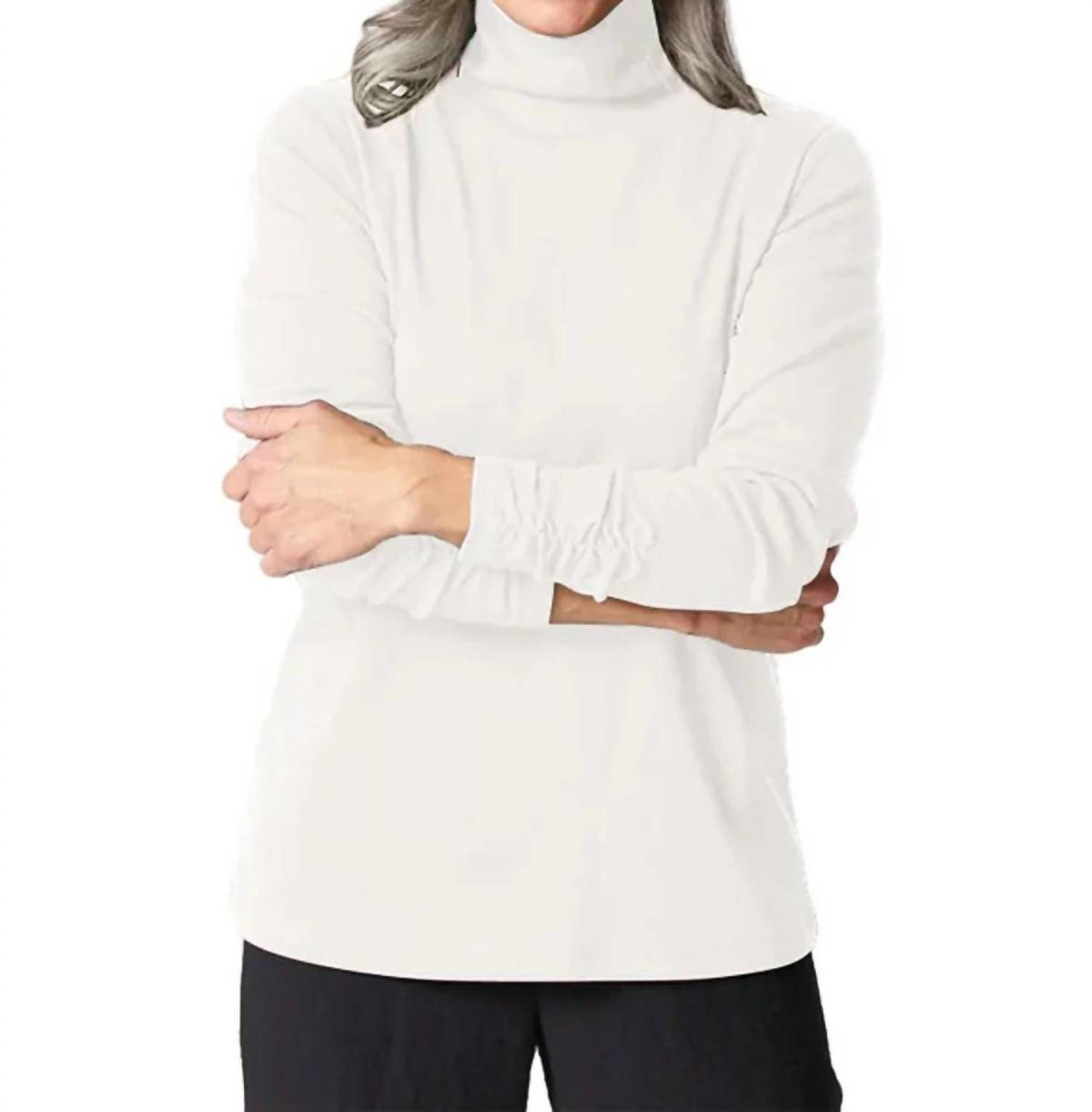 Habitat - Cozy Ribbed Ruched Turtleneck Sweater