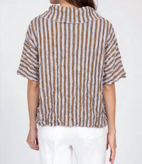 Habitat - Crimped Crepe Stripe Pack It Pullover Top