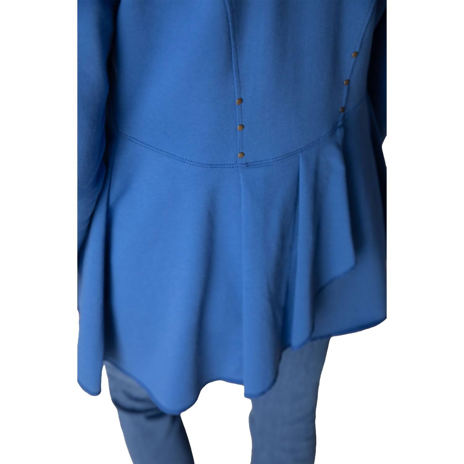 Habitat - French Terry Drape Front Jacket - blazers - blue - clothing