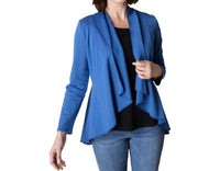 Habitat - French Terry Drape Front Jacket - blazers - blue - clothing