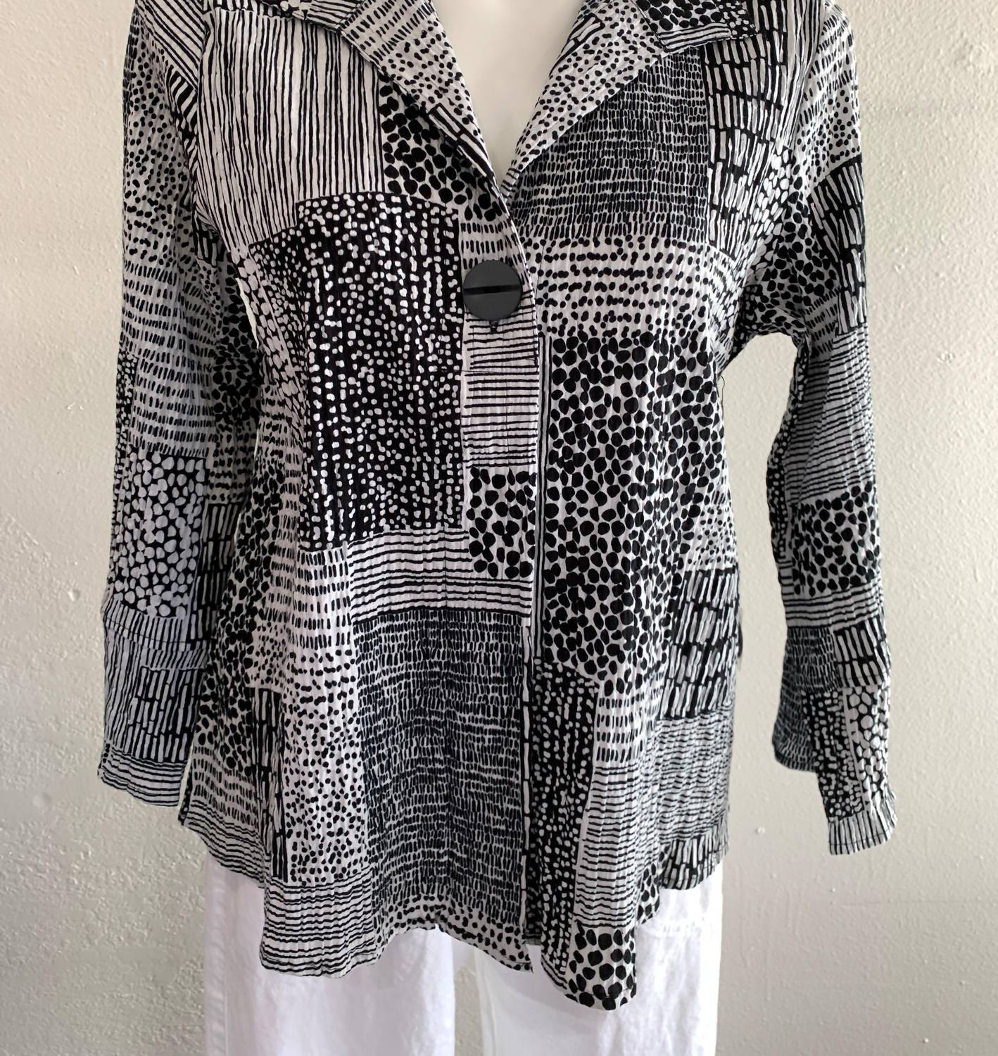 Habitat - Mix Print Shirt - black - button - down - shirts - clothing