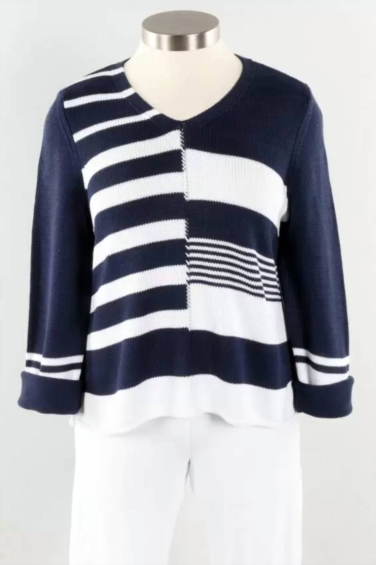 Habitat - Women's Mixed Stripe Cable Pullover Sweater