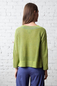 Habitat - Olivia Spring Sweater Topper - clothing - crew - green