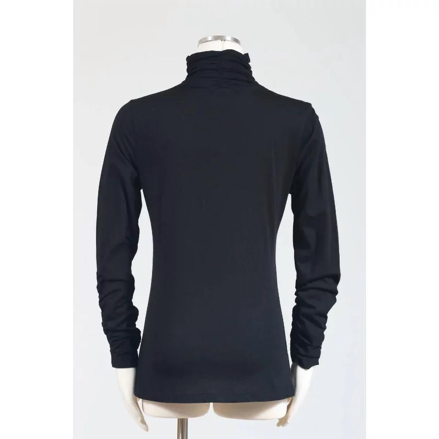 Habitat - Ruched Turtleneck Top - black - blouses - clothing