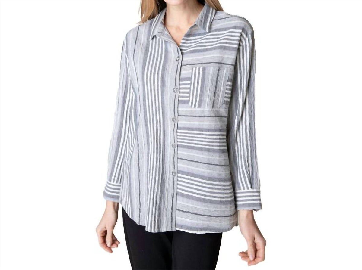 Habitat - Striped Textured Button-front Shirt