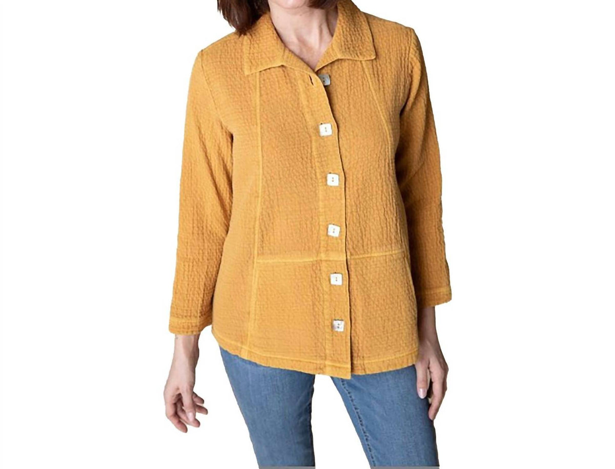 Habitat - Sunwashed Jacquard Button Front Tunic