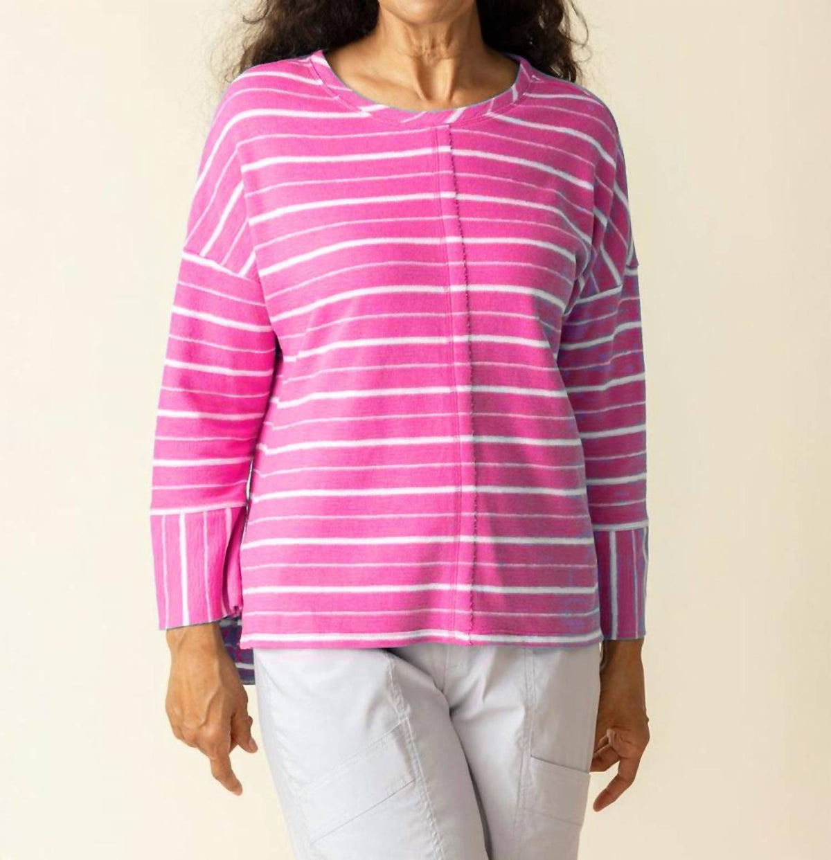 Habitat - Terry Striped Boxy Crew Top