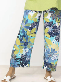Habitat - Vintage Mixed Print Flood Pant - clothing - floral - green
