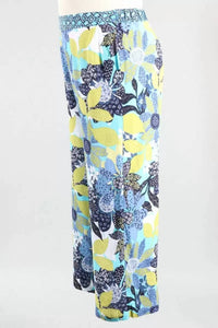 Habitat - Vintage Mixed Print Flood Pant - clothing - floral - green