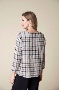 Habitat - Windowpane Plaid Top - blouses - clothing - cotton - blend
