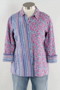 Habitat - Women's 3/4 Sleeves Button Down Shirt