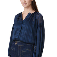Habitual - Balloon Sleeve Blouse - blouses - blue - clothing