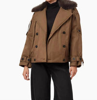 Habitual - Fur Collar Trench Coat