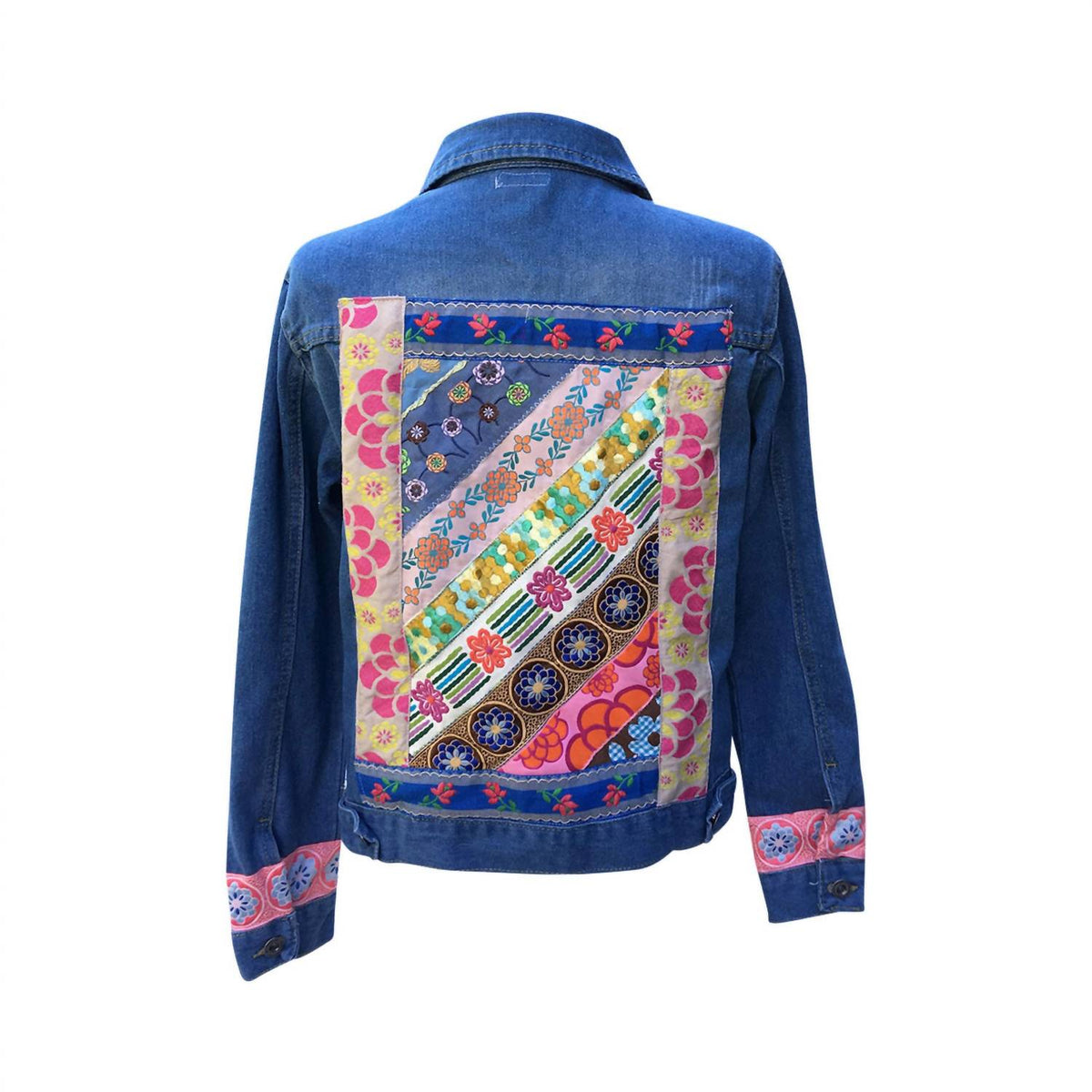 Hadley Pollet - Pansy Flower Jean Jacket