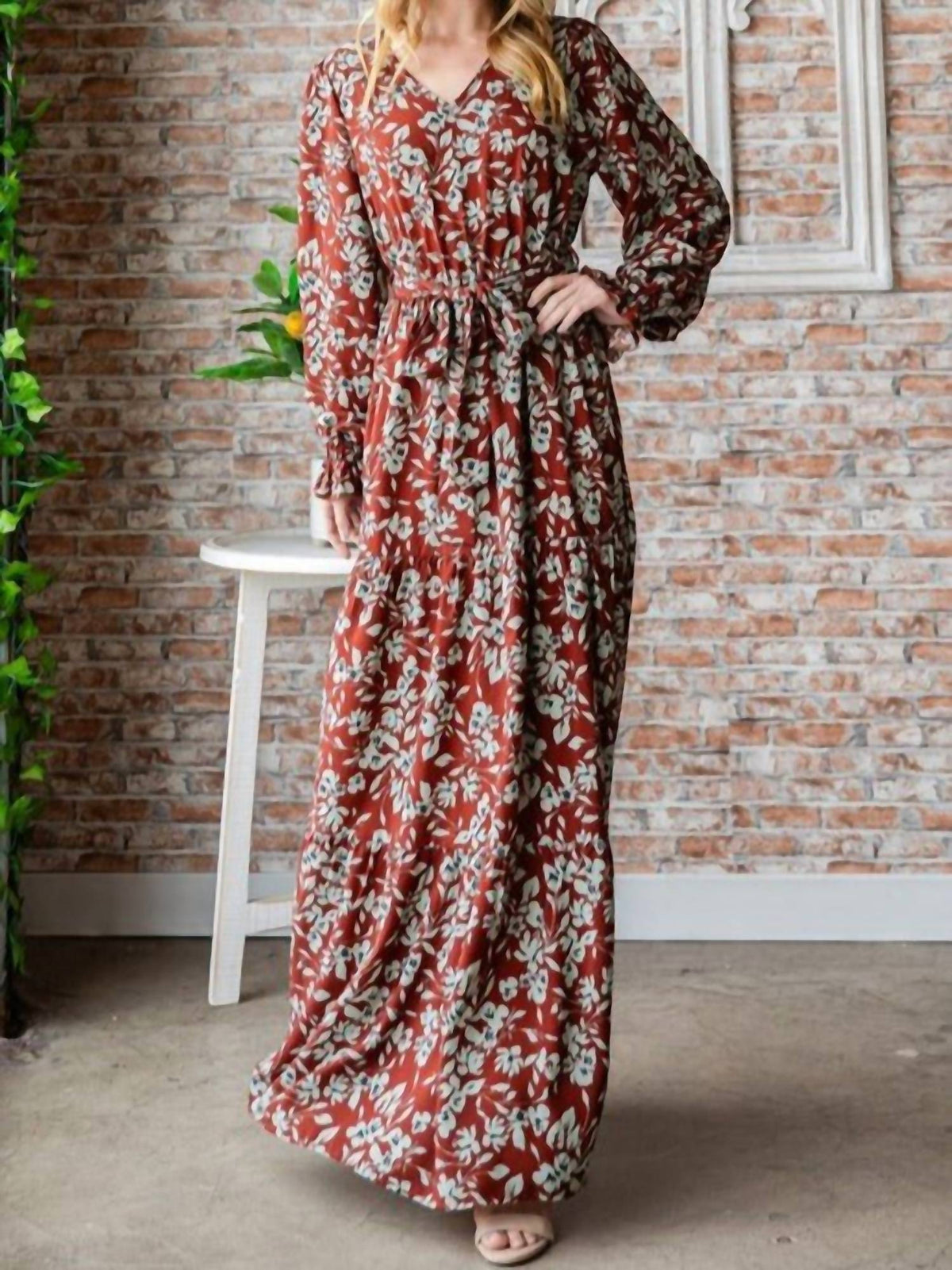 Hailey & Co - A Little Rusty Floral Maxi Dress