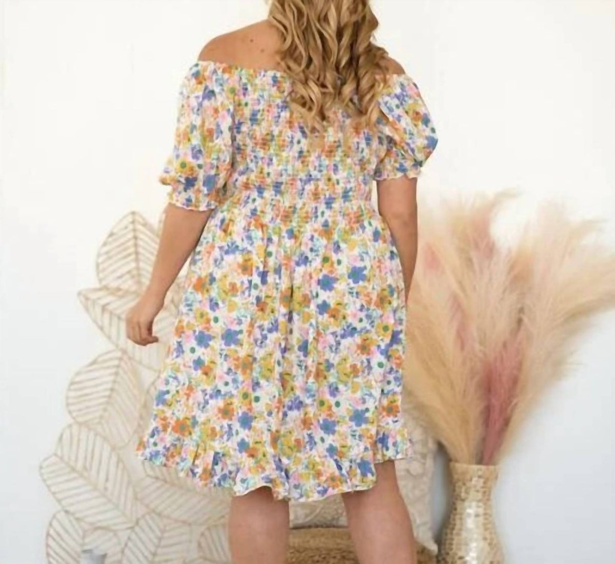 Hailey & Co - Floral Peasant Dress - Plus