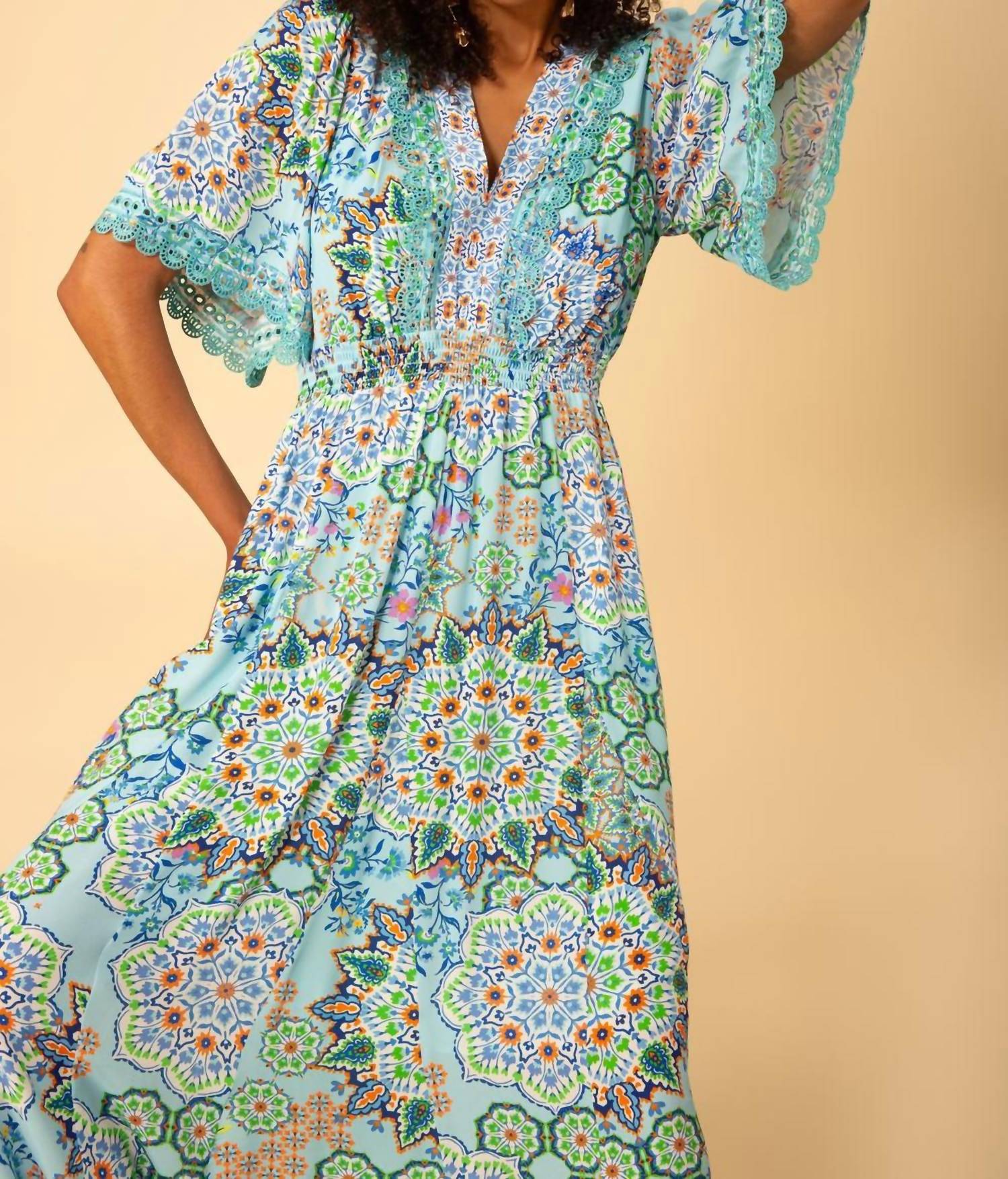 Hale Bob - Charlee Maxi Dress - blue - clothing - dresses