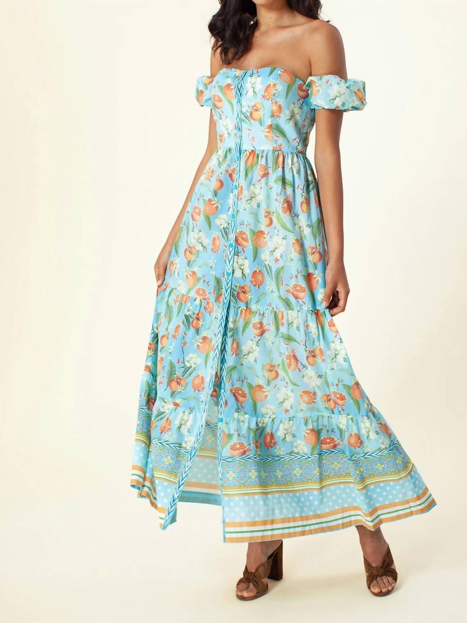 Hale Bob - Honora Maxi - blue - clothing - dresses