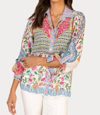 Hale Bob - Inez Relaxed Fit Patterned Silk Shirt