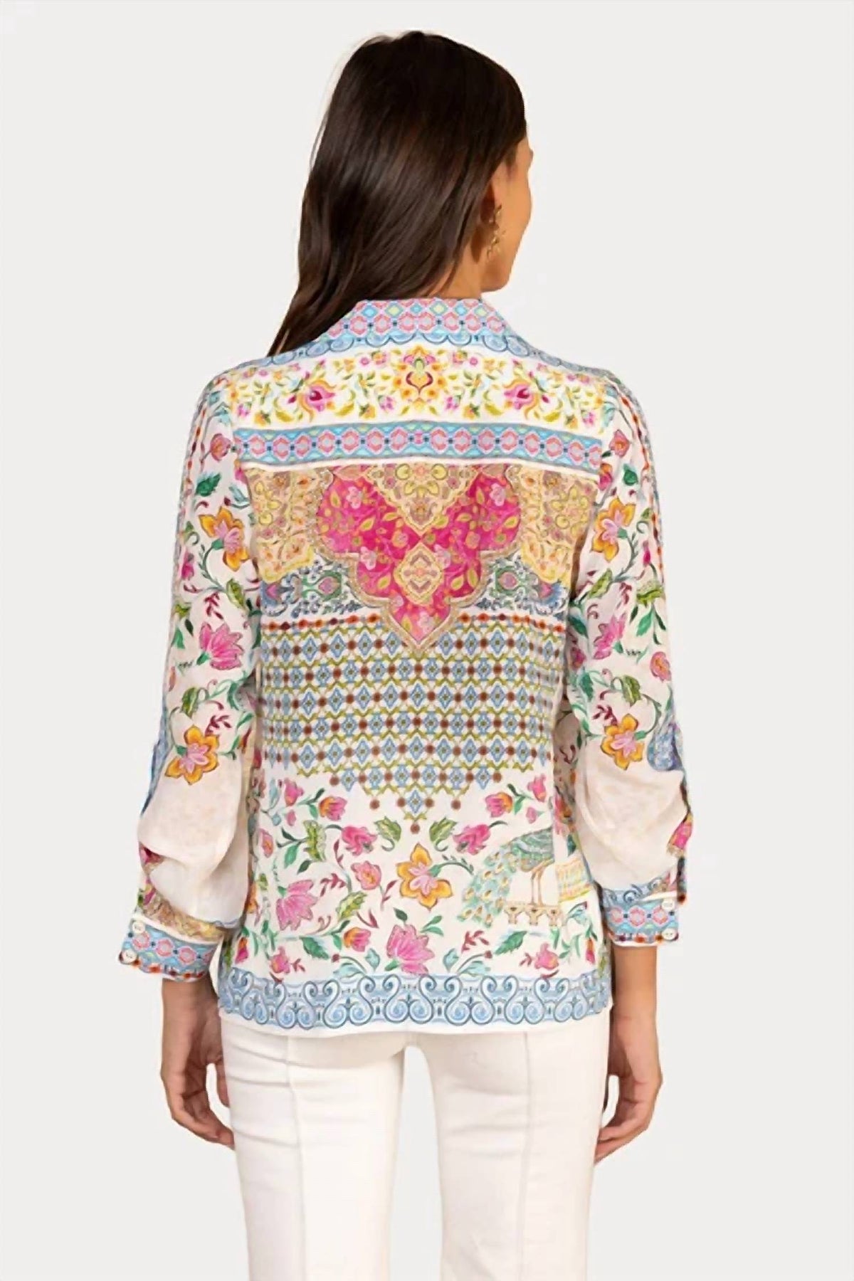 Hale Bob - Inez Relaxed Fit Patterned Silk Shirt