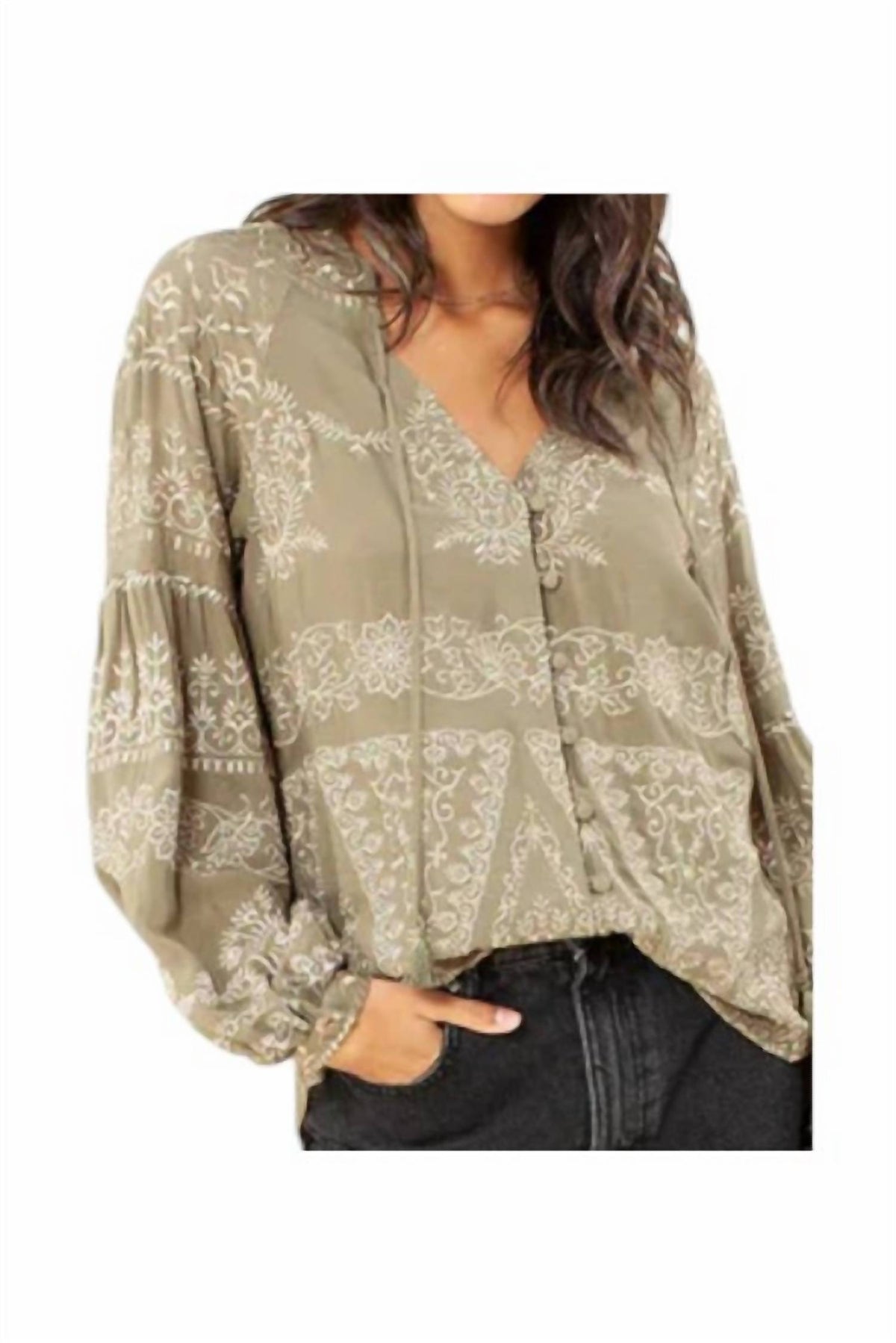 Hale Bob - Panthea Embroidered Top