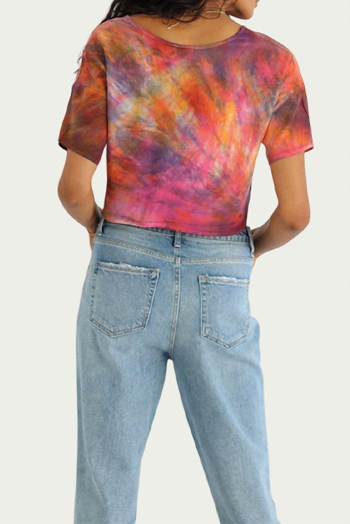 TIE-DYED SILK T-SHIRT