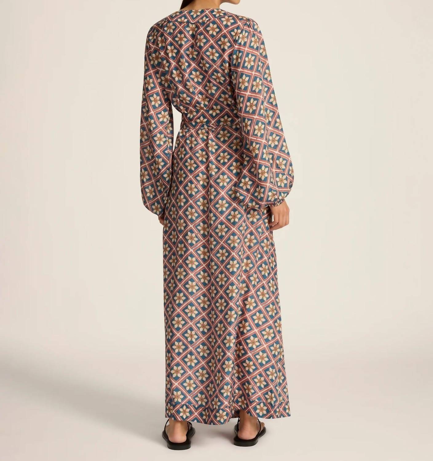 Hannah Artwear - Luna Maxi Wrap Dress - blue - clothing - dresses