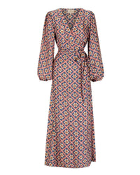 Hannah Artwear - Luna Maxi Wrap Dress - blue - clothing - dresses