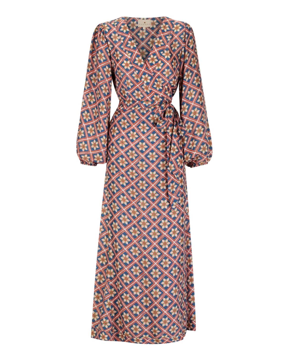 Hannah Artwear - Luna Maxi Wrap Dress - blue - clothing - dresses
