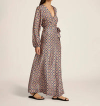 Hannah Artwear - Luna Maxi Wrap Dress - blue - clothing - dresses