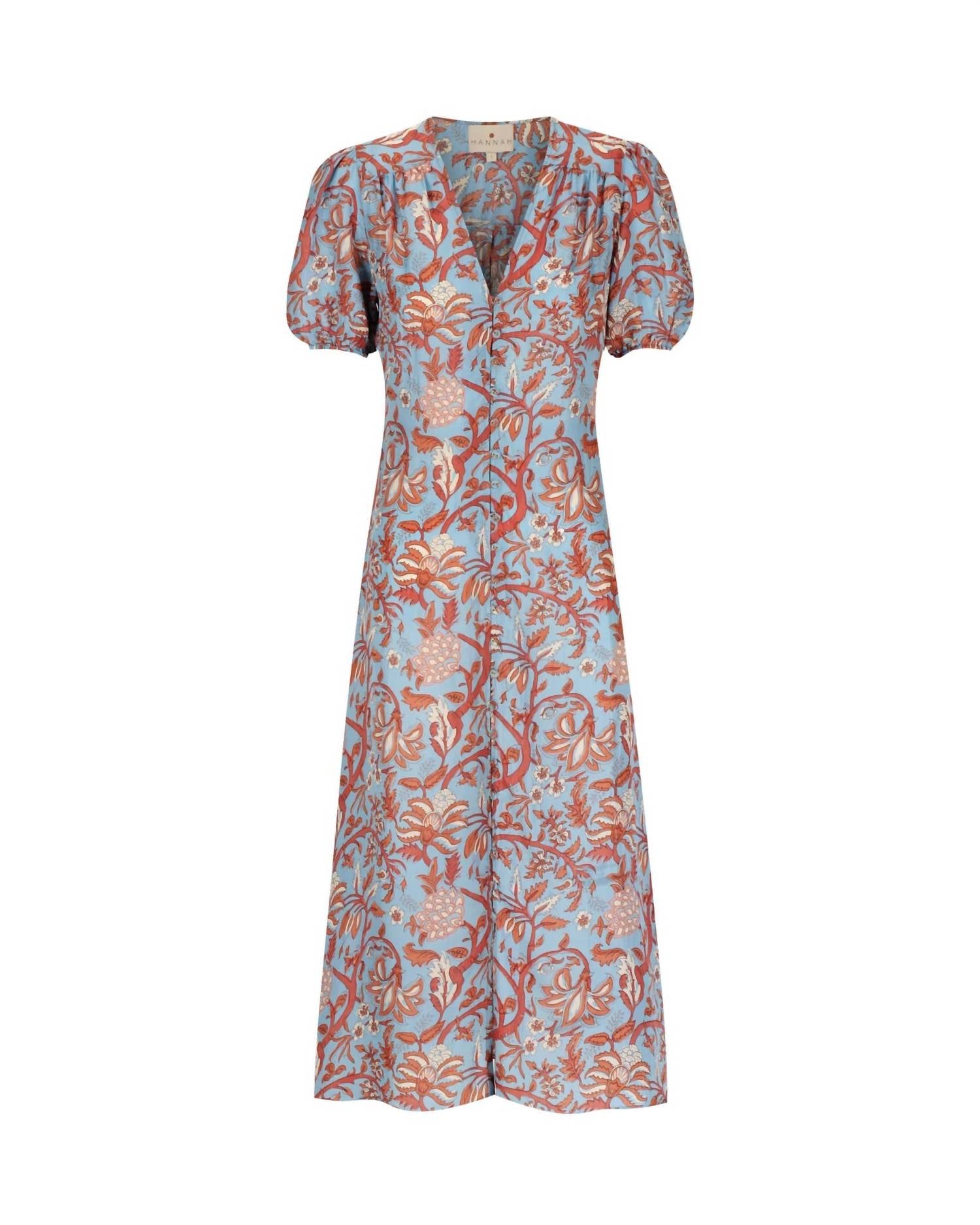 Hannah Artwear - Olivia Midi Dress - blue - clothing - dresses