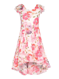 Hannah Banana - Girl's High Low Hem Midi Dress - clothing - dresses - floral