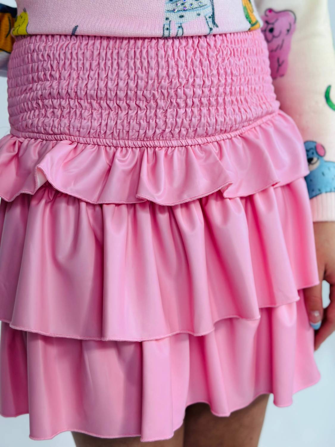 Hannah Banana - Girl's Vegan Leather Tiered Mini Skirt - bottoms - clothing - kids