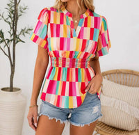 Haptics - Check Me Out Smocked Top