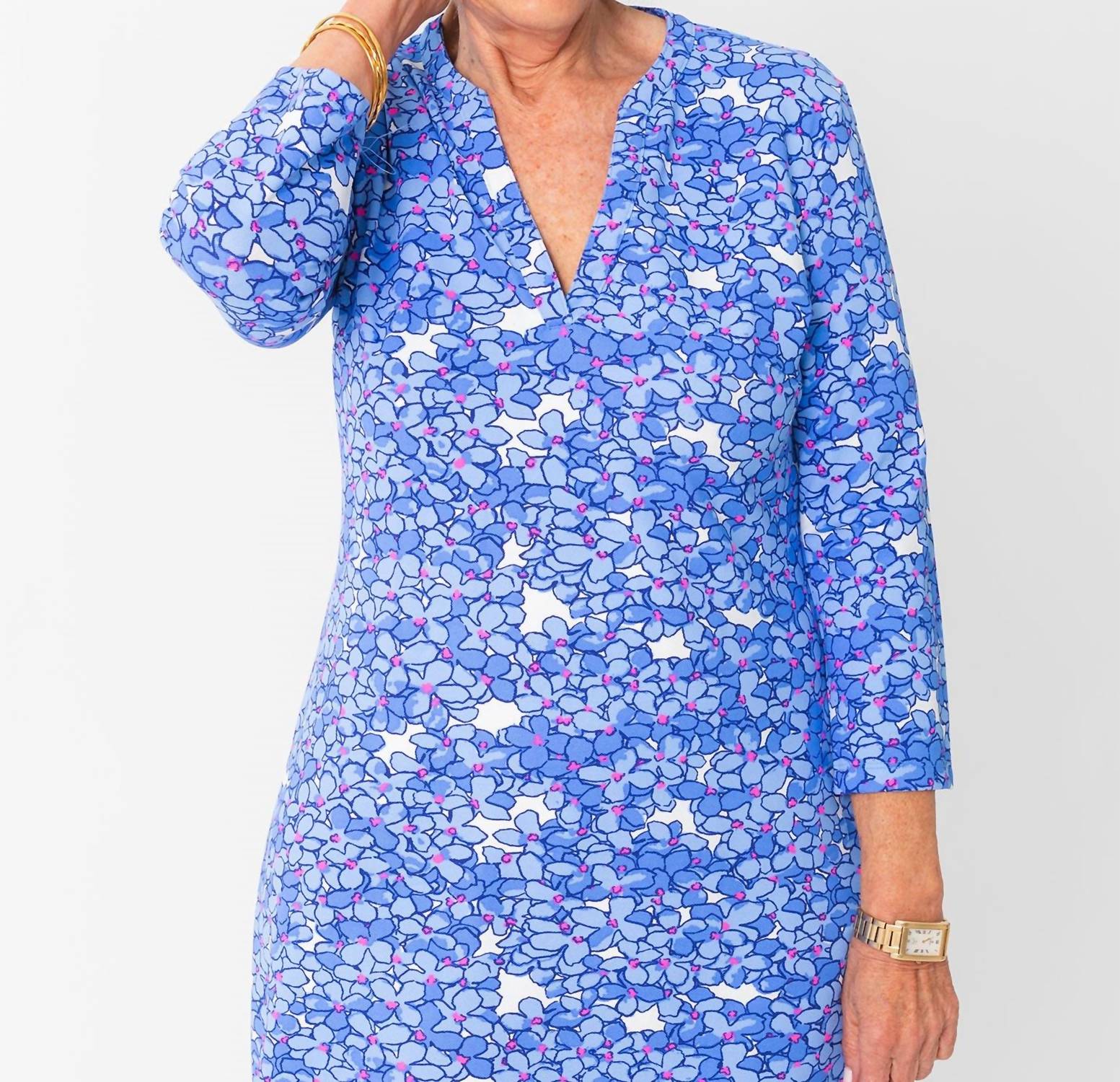 Harborview - Beach Blossom Dress - blue - clothing - collection:vacationdresses(Auto)