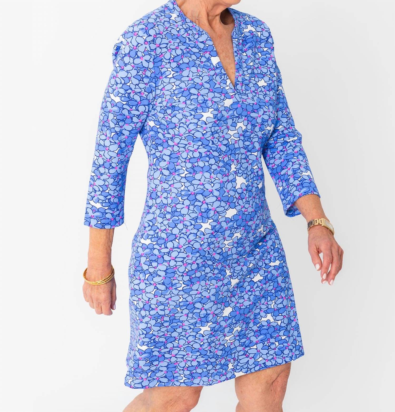 Harborview - Beach Blossom Dress - blue - clothing - collection:vacationdresses(Auto)