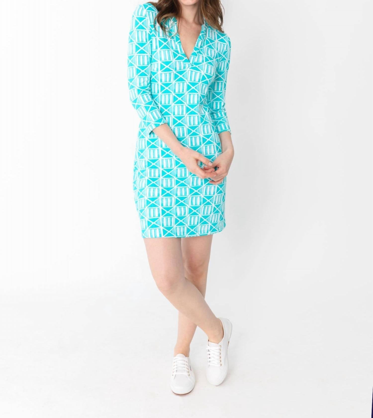 Harborview - Hidden Shell Dress - blue - clothing - dresses