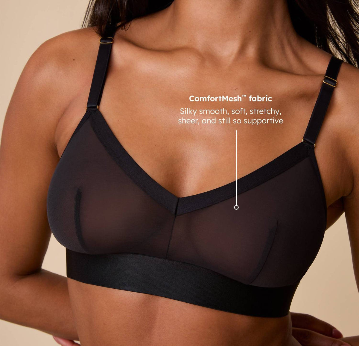 Harper Wilde - Comfort Mesh Sheer Triangle Bralette