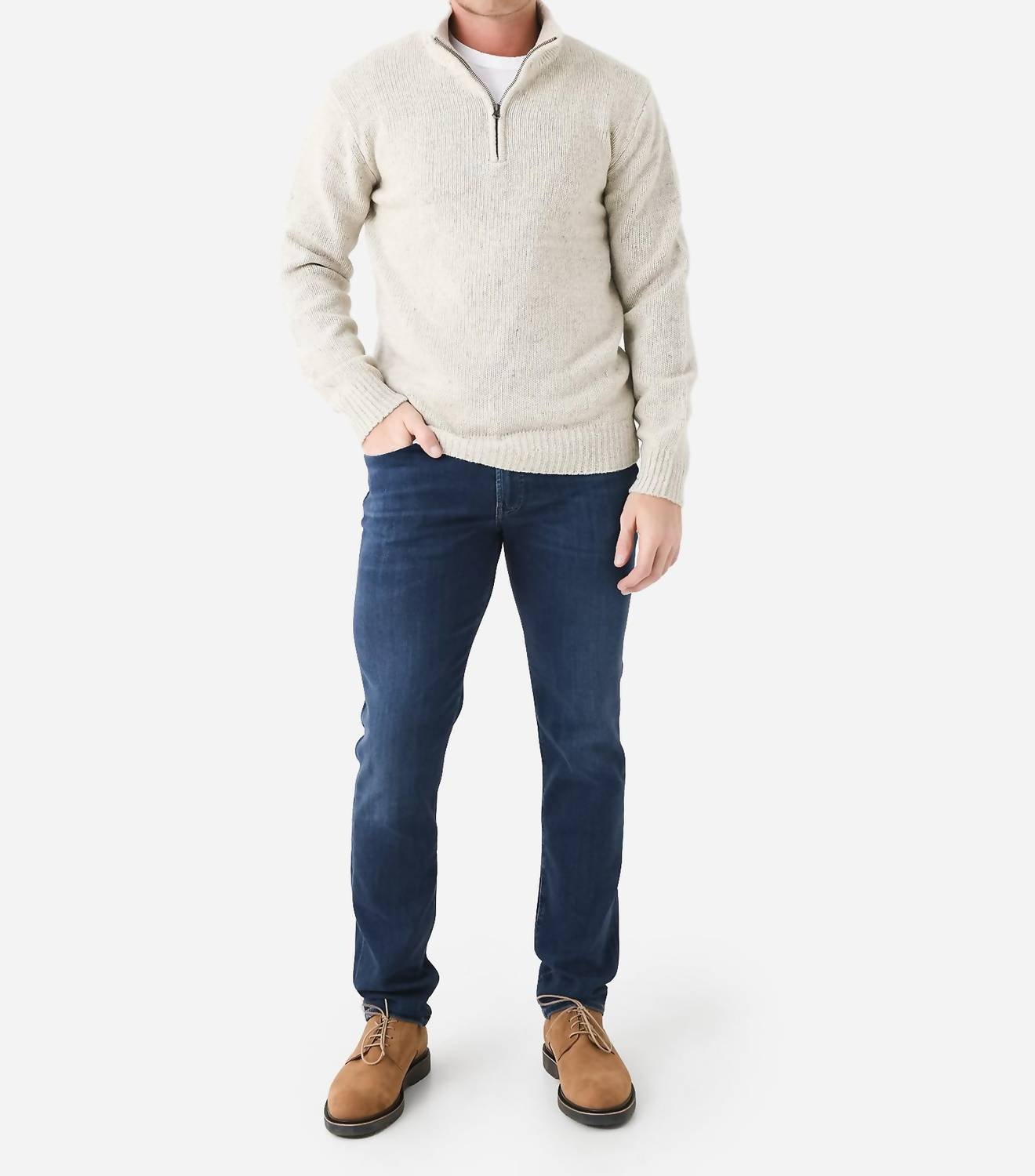 Hartford - Donegal Trucker Knitted Pullover - clothing - men - solid