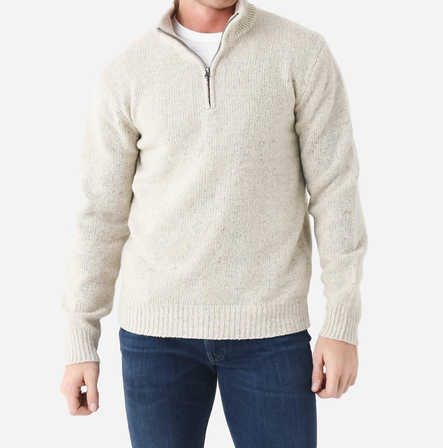 Hartford - Donegal Trucker Knitted Pullover - clothing - men - solid