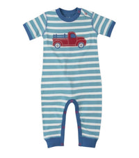 Hatley - Kids Short Sleeve Heavy Load Striped Applique Romper