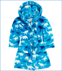 Hatley - Kids Silhouette Dinos Fleece Robe