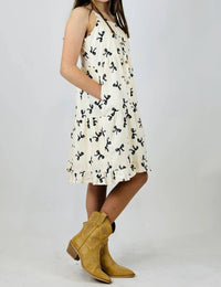 Hayden Girls - Girl's Bella Bow Dress - beige - casual - clothing