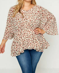Hayden La - Floral Peplum Blouse