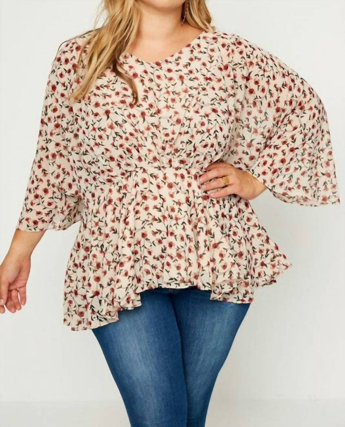 Hayden La - Floral Peplum Blouse