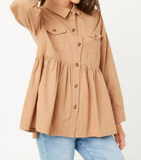 Hayden La - Peplum Button Up Shirt